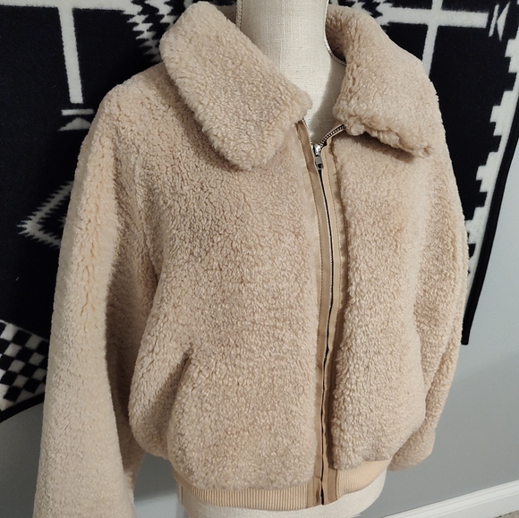 🧸 EUC Donna Salyers Fabulous Furs Slone Faux Sherpa Lined Zip Front Teddy Coat - Picture 10 of 16